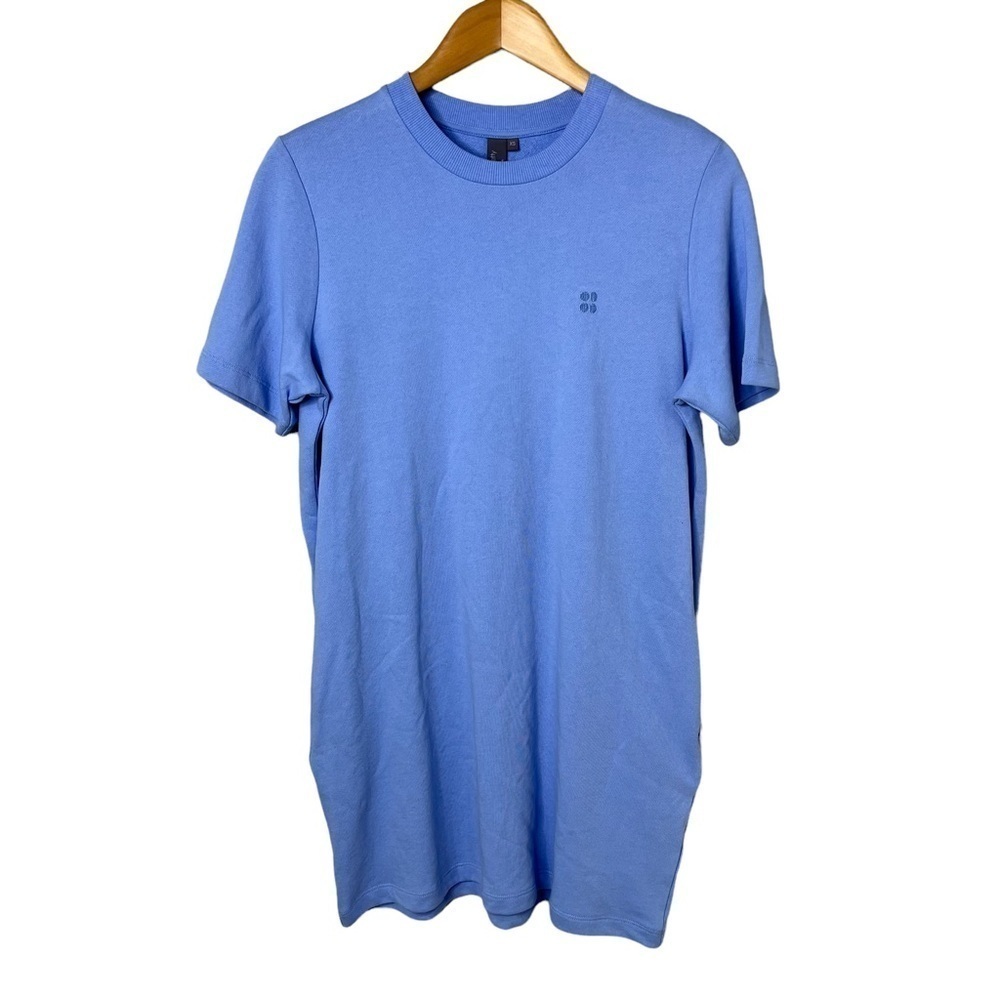 Sweaty Betty Cotton Essentials T Shirt Dress Periwinkle Blue Size XS Crewneck - Picture 2 of 8